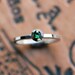 Tsavorite garnet ring - green garnet - gemstone ring - stack ring -recycled sterling silver - January birthstone - emerald like - size 7