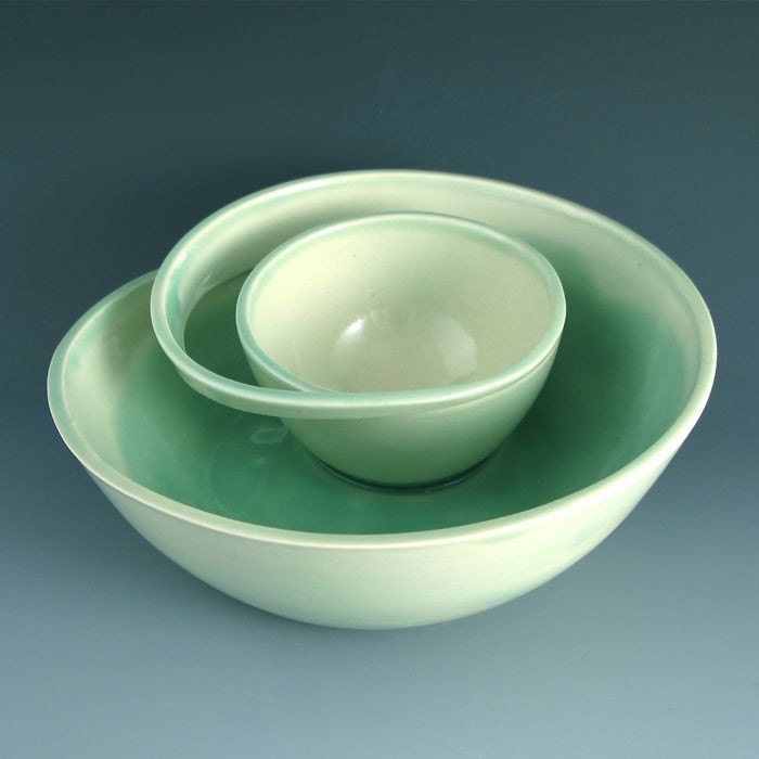 Chip and Dip Serving Bowl Handmade Pottery Unique by jtceramics