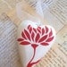 Custom wood heart wedding favor hand-painted flower choose your own colors