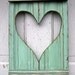 Mint Green Heart Shutter