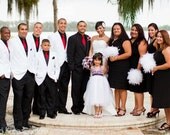 Flower Girl Dress Black White