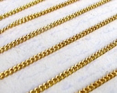 Yellow Brass Curb Chain - soldered (5 Feet) (C510)