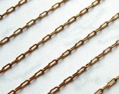 Vintage Brass Cable Chain Necklaces - Soldered (24 inches) (4x) (C514)