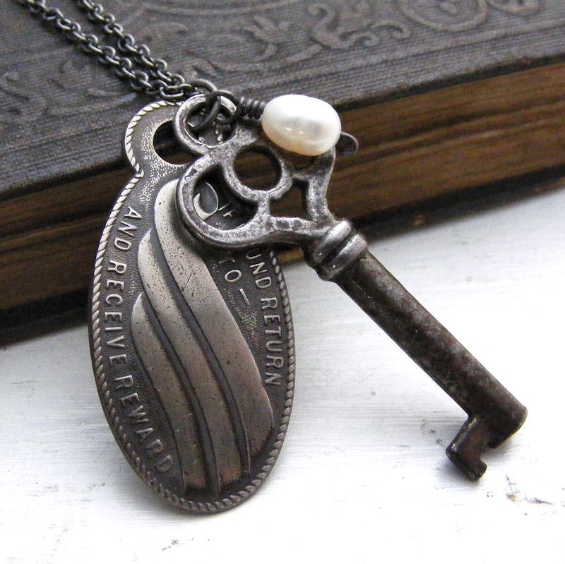 Antique Skeleton Key Necklace Return To Me