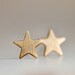 Twinkle Brass Earrings With Sterling Silver Posts