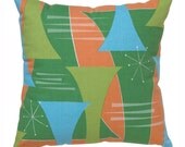 Retro Inspired Pillow Cover 18"x18" Mod Motion
