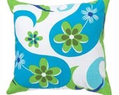 Retro Modern Paisley 18x18 Pillow Cover