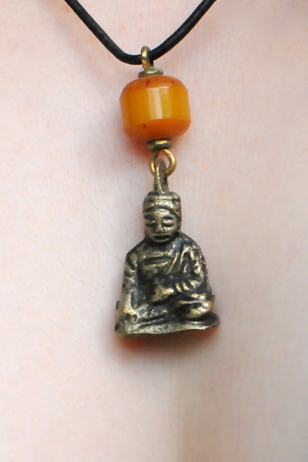 Buddha on Leather Cord