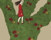 The Choice - illustration art print of an ink drawing