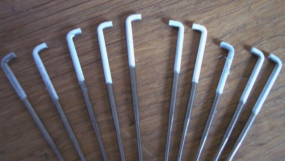 SALE Felting Needles Gauge 42 CODE WHITE for soft fibres, pack of 10