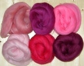 PINK 150g (5.29oz) Merino 64s (21 micron) Roving/Tops for Felting, Spinning and Dreadmaking