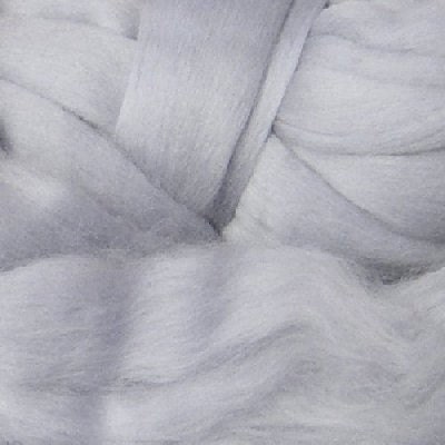 Merino 64s Tops/Rovings felt/spinning 100g (3.53oz) - SILVER GREY