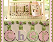 Kids Baby Nursery Girl Hanging WALL LETTERS to match PBK Hayley bedding