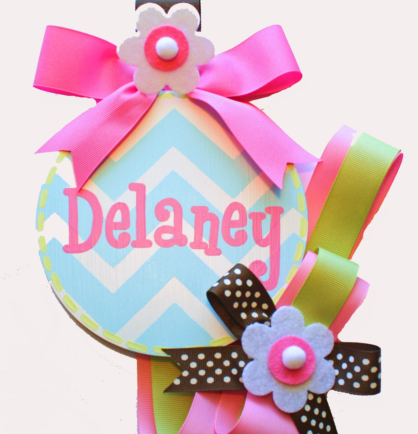 NEW Girls Round Hair Bow Hair Clips Holder