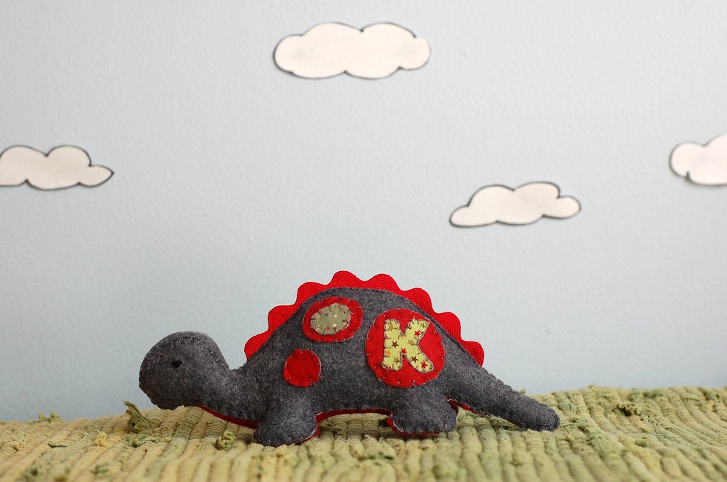 custom letter stegosaurus