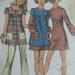 Simplicity 9834, early 1970s smock, dress, and pants