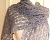 Silver gray Lace scarf