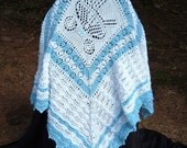 Blue Buggy Baby Afghan Blanket crib stroller toddler