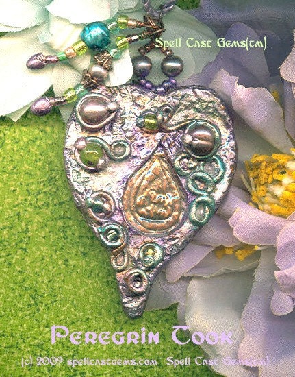 Spell Cast Gems(tm) Leaf Pendant and Pendulum-Tolkien Elven Magic Jewelry-PIPPIN PEREGRIN TOOK-Celtic-Druid-Fairy/ Fae Wicca-Pagan
