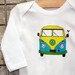 LONG SLEEVE TEE in White -NEW VW Van- Love Child ---BUY ANY TWO OR MORE ITEMS, GET 1 FREE TEE OR Bodysuit\/One Piece...