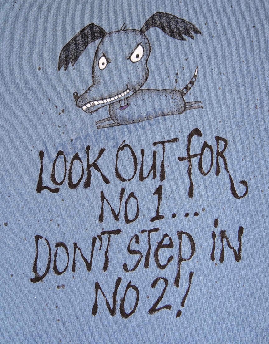 Doggie T-Shirt "Look Out for Number One" Short Sleeve, Small
