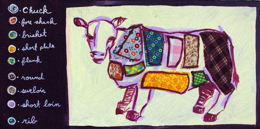 SALE: Meat cow postcard (Orig. 2.50)