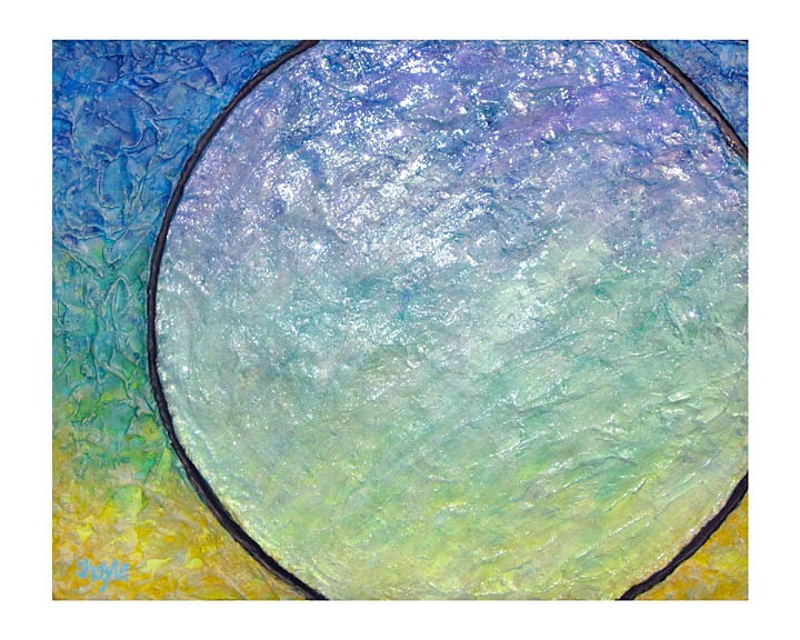 Joy : Modern Zen, Textural Sun, Sky - 8x10 Metallic Print