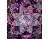 Symmetry : Modern Sacred Geometry, Meditation Wall - 8x10 Metallic Print