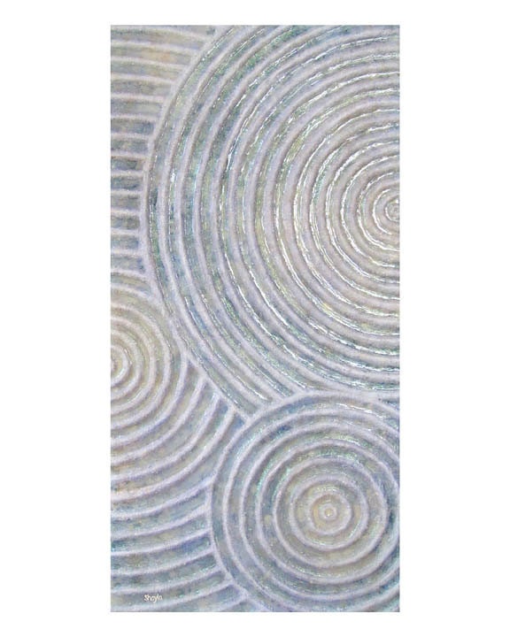 Atemporal : Modern Zen Garden, Sacred Geometry Sand Sculpture - 11x14 Metallic Print