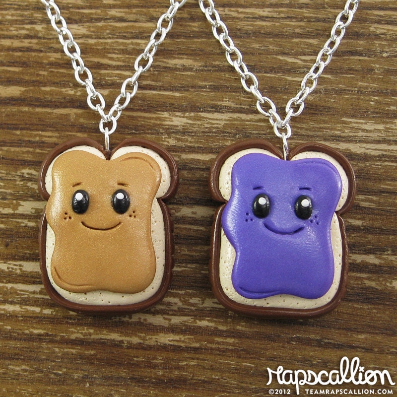 BFF Peanut Butter & Jelly Best Friends Necklace Set