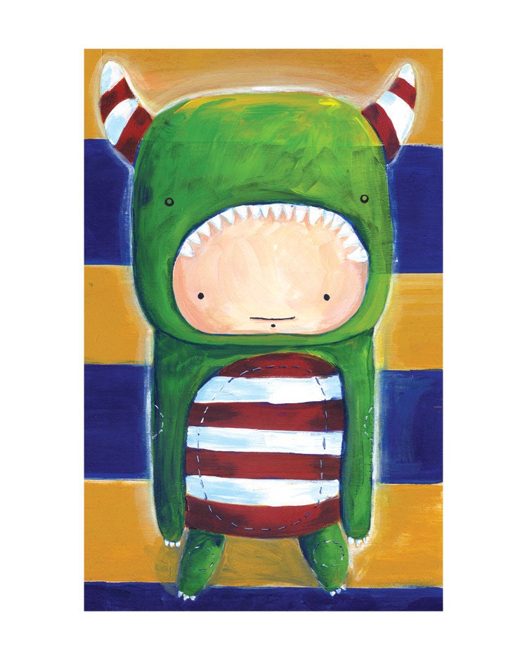 Little Green Monster Print