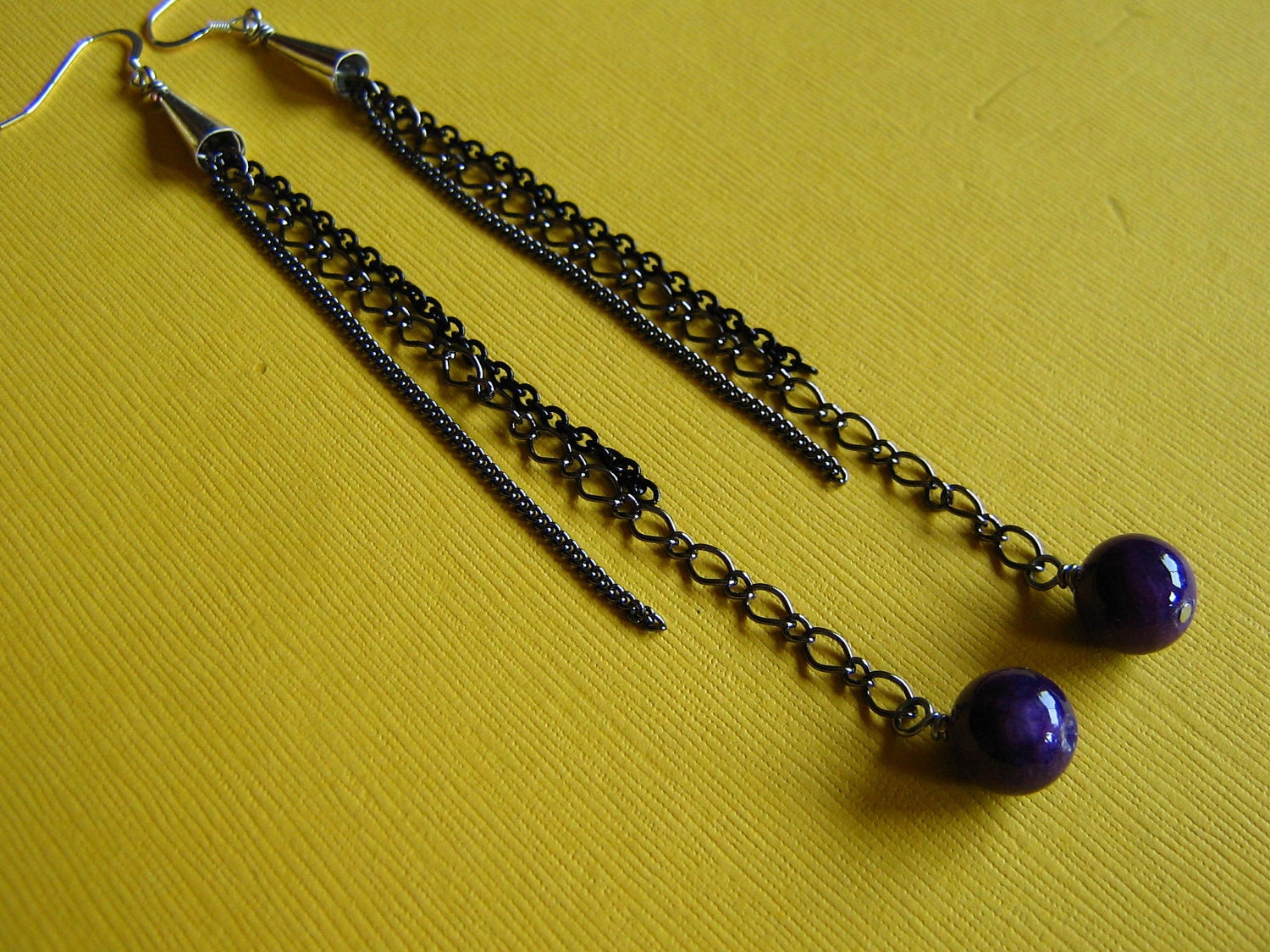 Drops of Purple Earrings