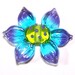Handmade Lampwork Glass Bead Bright Flower by Cara