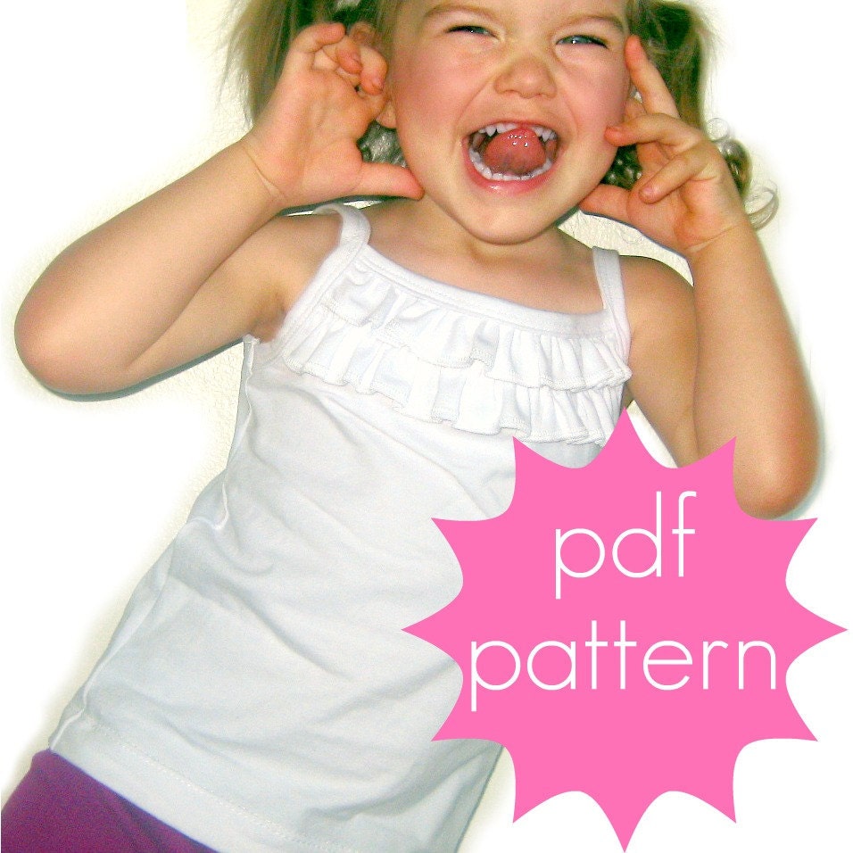 Shoreline Knit Tank - PDF Sewing Pattern - nb - 5t or 6 - 14