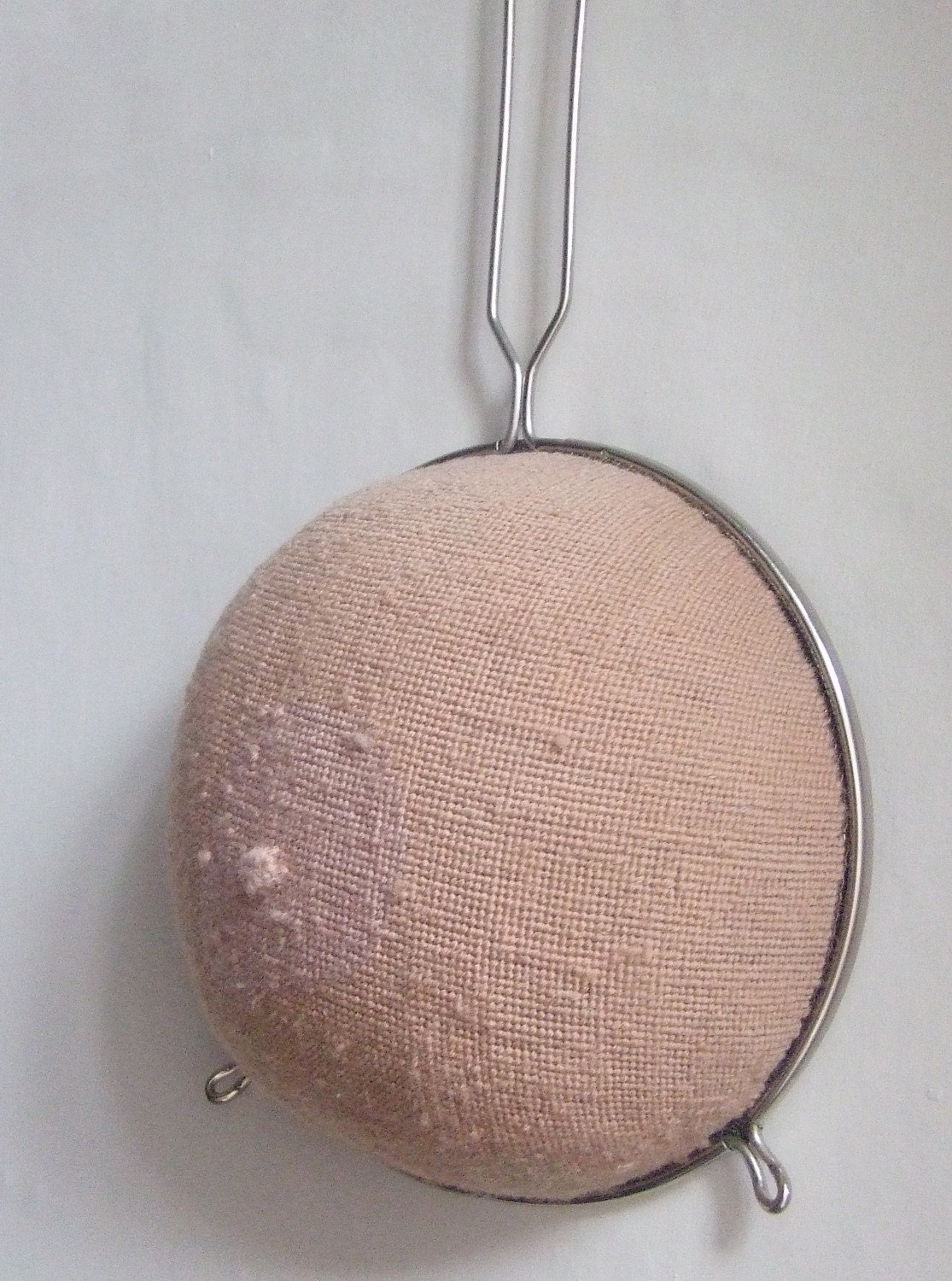Hand Sewn Embroidered 'Sieve Boob' Mixed Media Needle Art - An Original Piece Designed and Made by Sarah Fordham