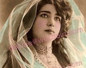 Digital Postcard French Stage Theater Actress Carmen DeVillers