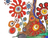 Original watercolour painting, Tree of Life 10, by melanie j cook