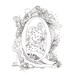 Monogram, Initial, Colour-Me-In Illuminated Letters - Q, original art  drawings by melanie j cook
