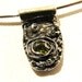 RESERVED FOR LAURAPendant, necklace, fine silver, Peridot colored cubic zirconia, sterling silver Omega chain, Green Organics