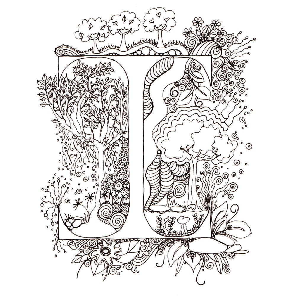 illuminated letters coloring pages - photo #17