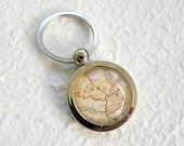 World Traveler Map Key Chain - Pick Your City Great gift for Mom