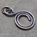 Metalwork Spiral Swirl Pendant, Hand Forged 14 gauge Antiqued Copper