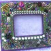 Vintage Jewelry Mosaic Mixed Media Green 5x7 Photo Frame\/Mirror