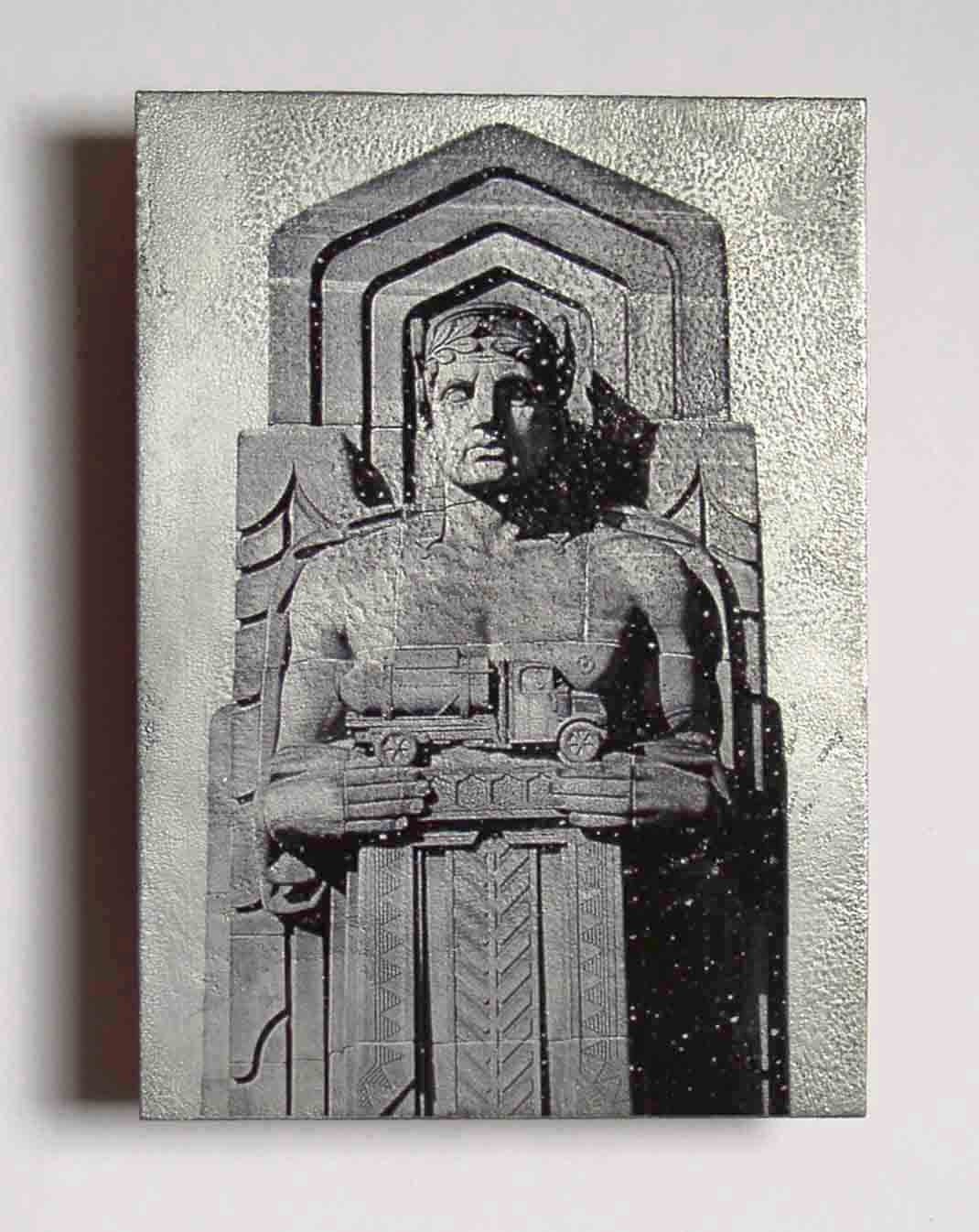 Metal art photo, Cleveland Bridge Guardian 5x7