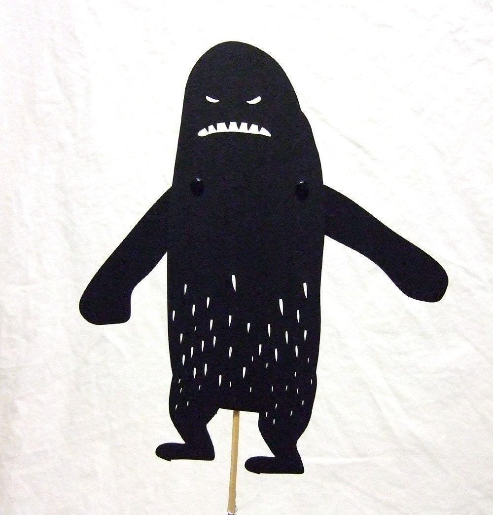 Yeti shadow puppet