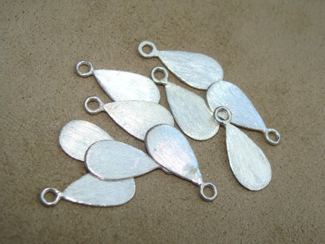 Sterling Paddle Charms, 10 Pieces, 19X13mm