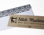 50 Dollar Gift Certificate for Stitch Machine
