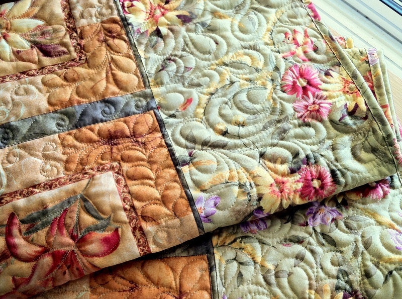 Lap Quilt Sofa Throw NATURAL SPLENDOR 55" x 73"
