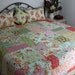 Queen Bed Quilt with Fresh Cut by Heather Bailey 90" x 100" REVERSIBLE
