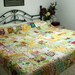Queen Bed Quilt DESIGNER MEDLEY bright and happy 90" x 102"
